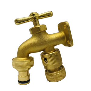 1/2" China Factory Brass Bib  Wall Mounted Hose Faucet Garden water tap With Nipple