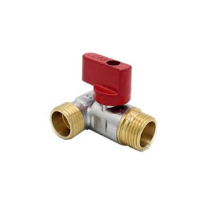 nickel plated  three way 1/2" mini  gas ball valve