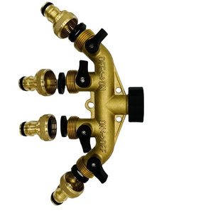 Best Quality Brass manifold 4 Way Garden Water Tap Connector Water Hose coupler