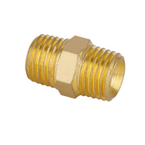 Brass Hex  Nipple Coupling  1/4 3/8 NPT G Thread Brass Pipe Fittings