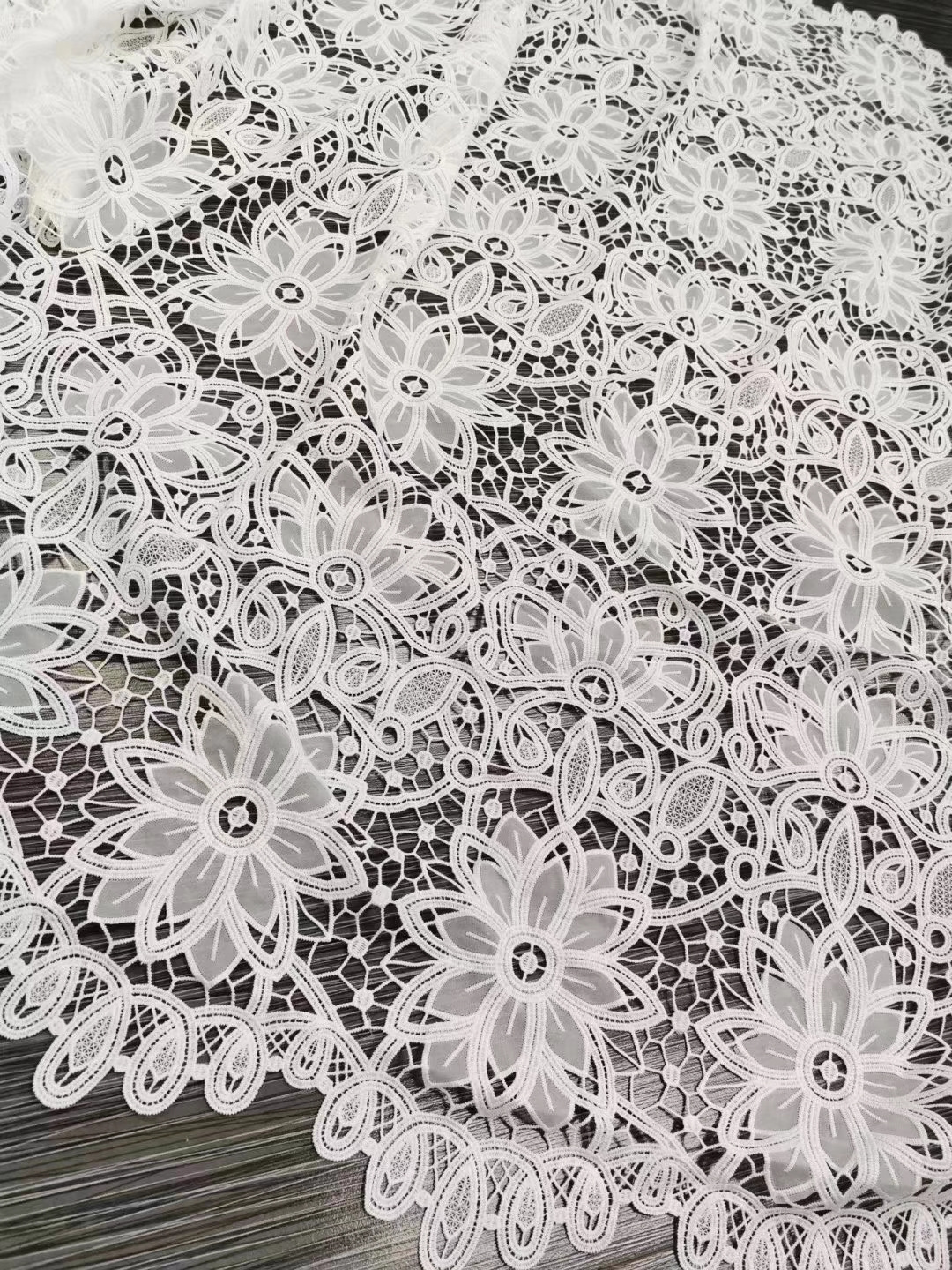 White Embroidery Lace Fabric African Swiss Voile Lace