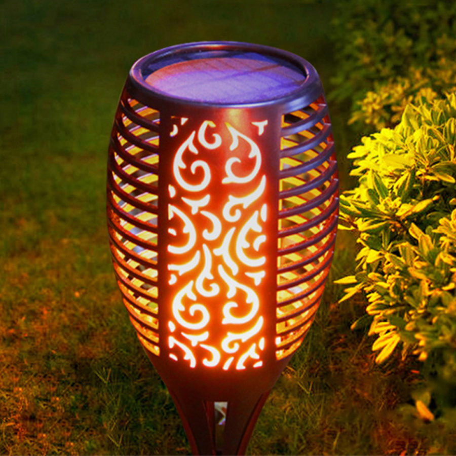 flames light flickering outdoor garden landscape decoration light solar dancing flame led solar torch light for patio