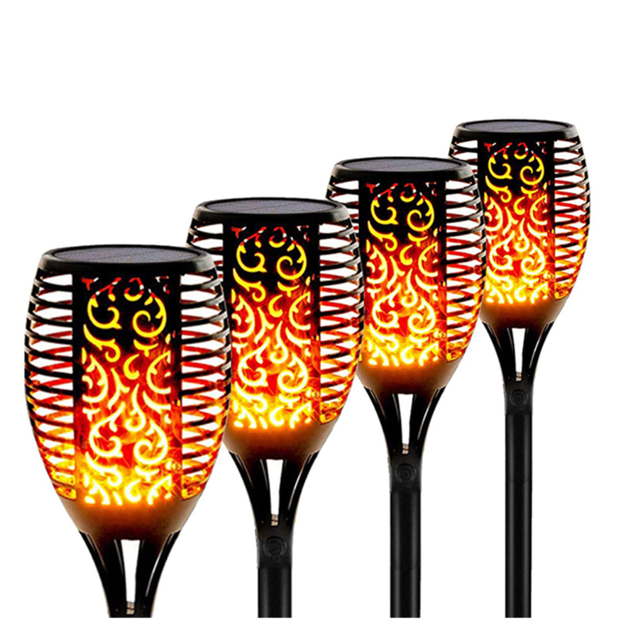 flames light flickering outdoor garden landscape decoration light solar dancing flame led solar torch light for patio