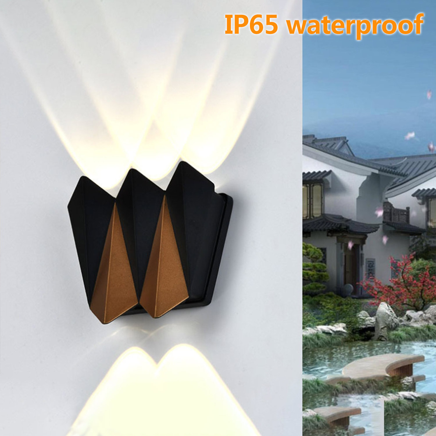 Outside External Exterior Recessed Up Down Light Outdoor Wall LED Light Lamps Enclosure Sconce Up and Down Wall Light for Home