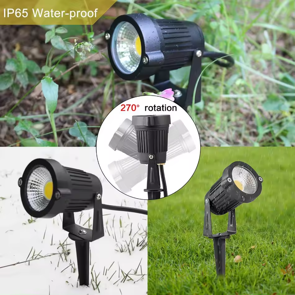 12v LED Garden Pathway Spike Spot Lights Lamp RGB Decorative Landscape Post IP65 Waterproof Outdoor LED Garden Lights for Garden