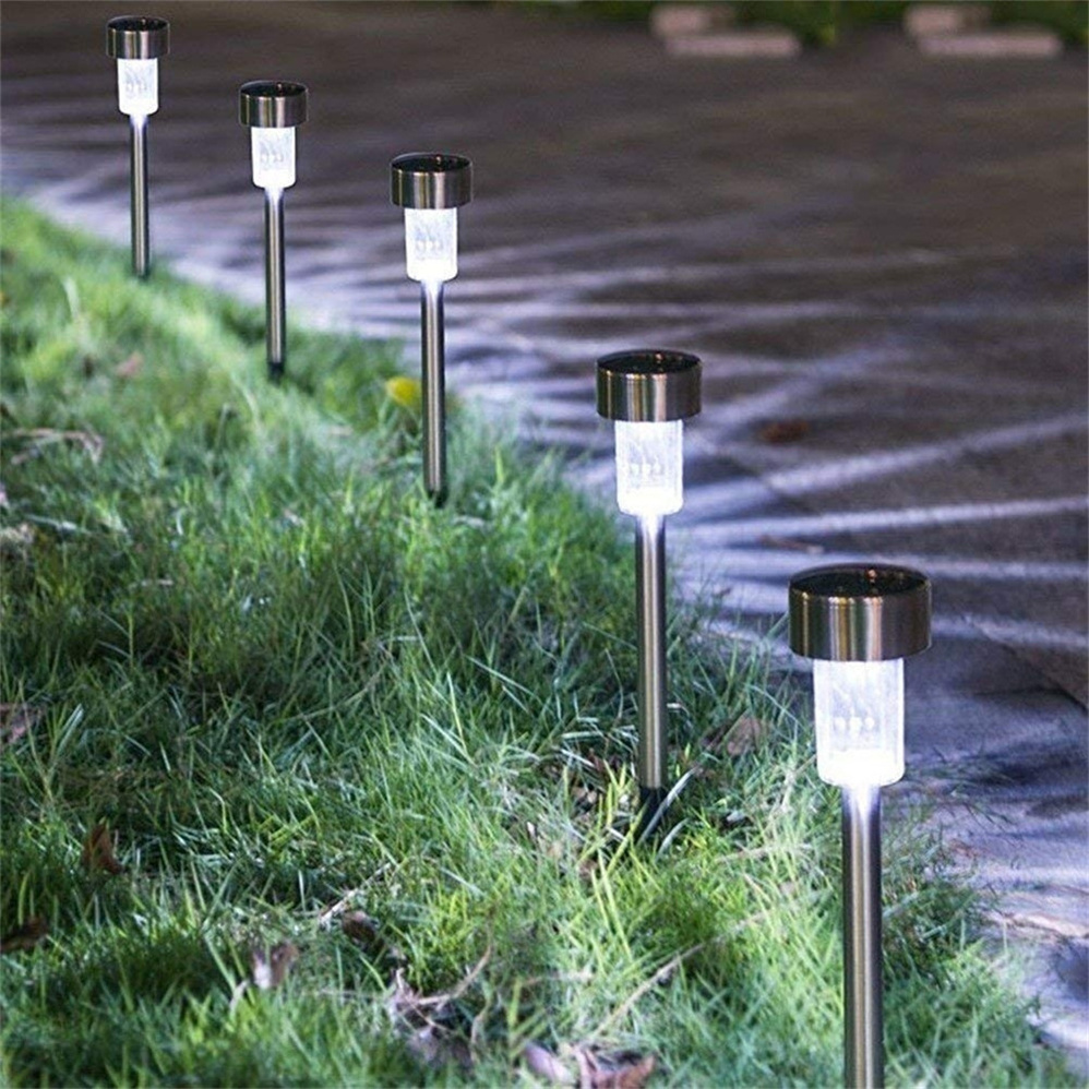 solar light for garden waterproof Warm light LED Outdoor garden pathway Disk Lawn Lamps Solar Garden Lights