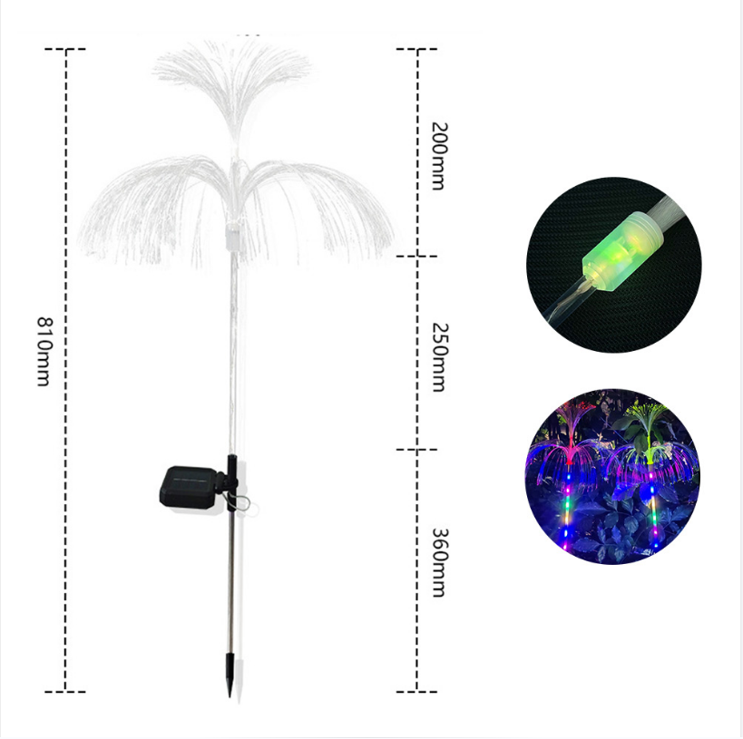 Diy Ip65 Waterproof 2024 NEW PRODUCT jellyfish led light for holiday decoration fiber optic lamps