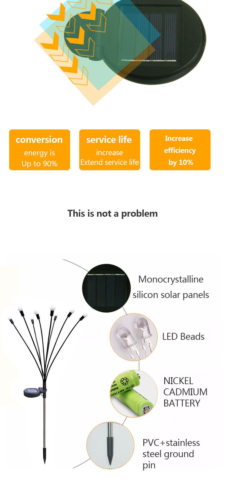 Factory Wholesale Outdoor Waterproof Firefly Garden Solar led Outdoor Light Lamp Solar Power Firefly Lights Solar Firefly Lights