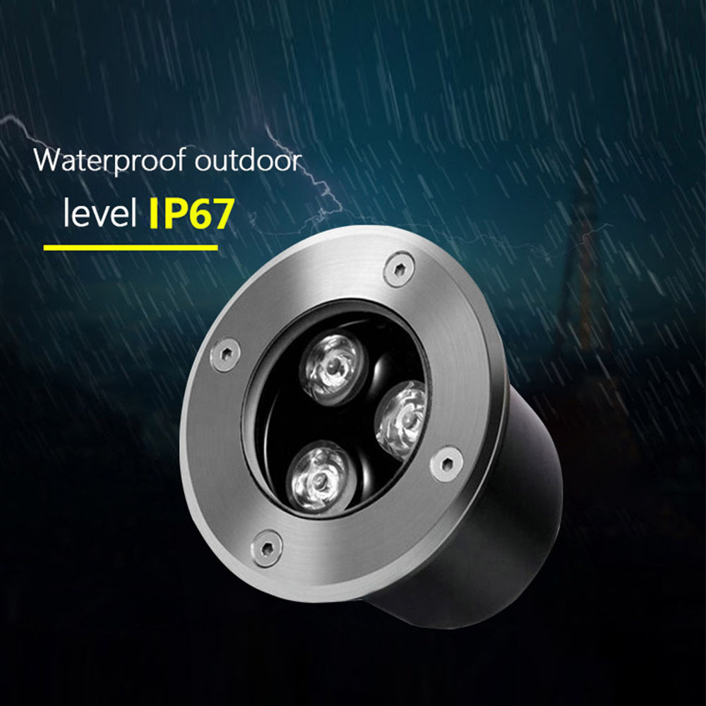 IP67 3W Recessed Landscape Outdoor Waterproof Floor Underground Deck Light Lamp LED Inground Light Outdoor LED Underground Light