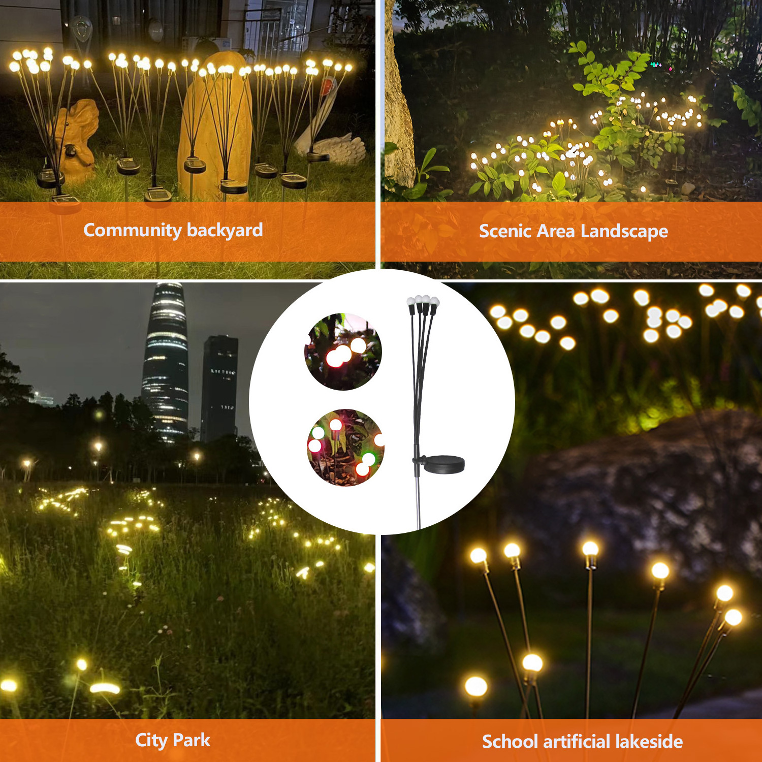 Factory Wholesale Outdoor Waterproof Firefly Garden Solar led Outdoor Light Lamp Solar Power Firefly Lights Solar Firefly Lights