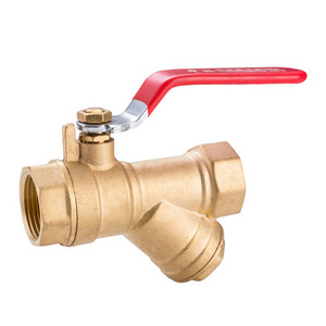 Y Type 3/4" Inch BSP Female Thread Brass Strainer filter ball valve