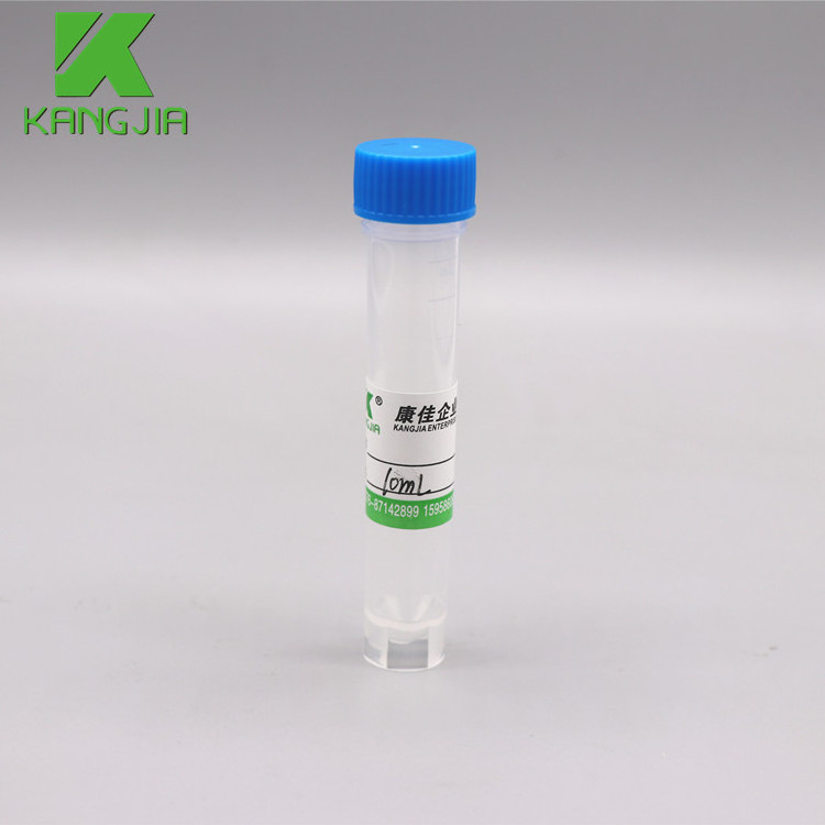 Laboratory transparent slef-standing 10ml sample tubes frozen tube with lids