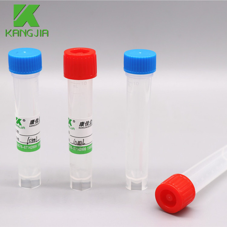 Laboratory transparent slef-standing 10ml sample tubes frozen tube with lids