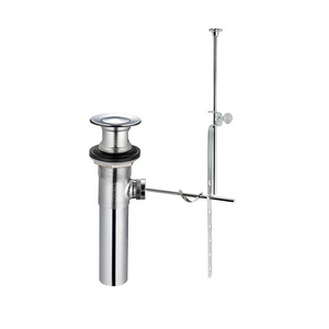 Stainless Steel Waste Wash Basin Drain Set Pipe Sink Waste Trap Rubber Ring Seal Basin Drain Filter With Lever Control