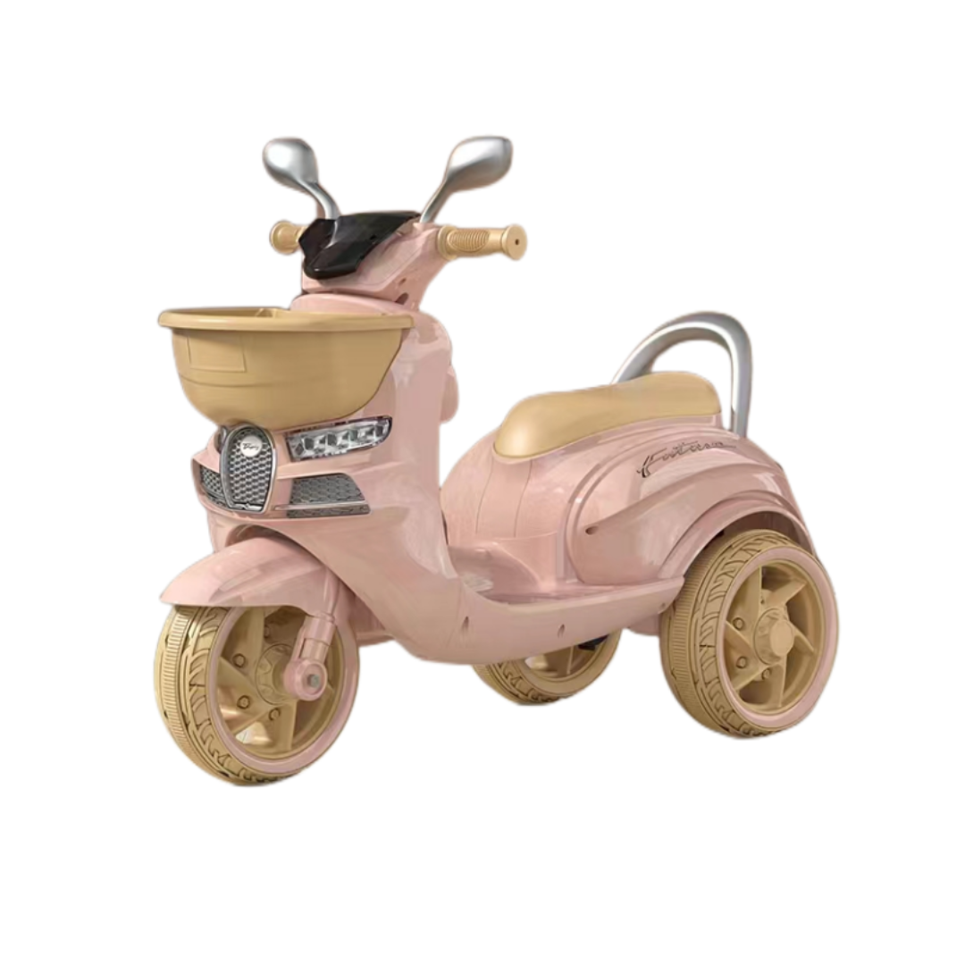 ridable children's electric motorcycle Beautiful Princess Electric Tricycle Baby toy car