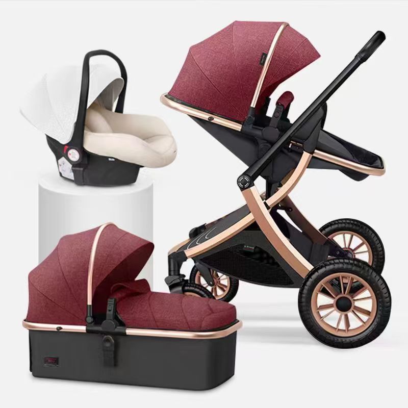 Shock-absorbing two-way newborn baby stroller baby Car Luxury travel system baby stroller