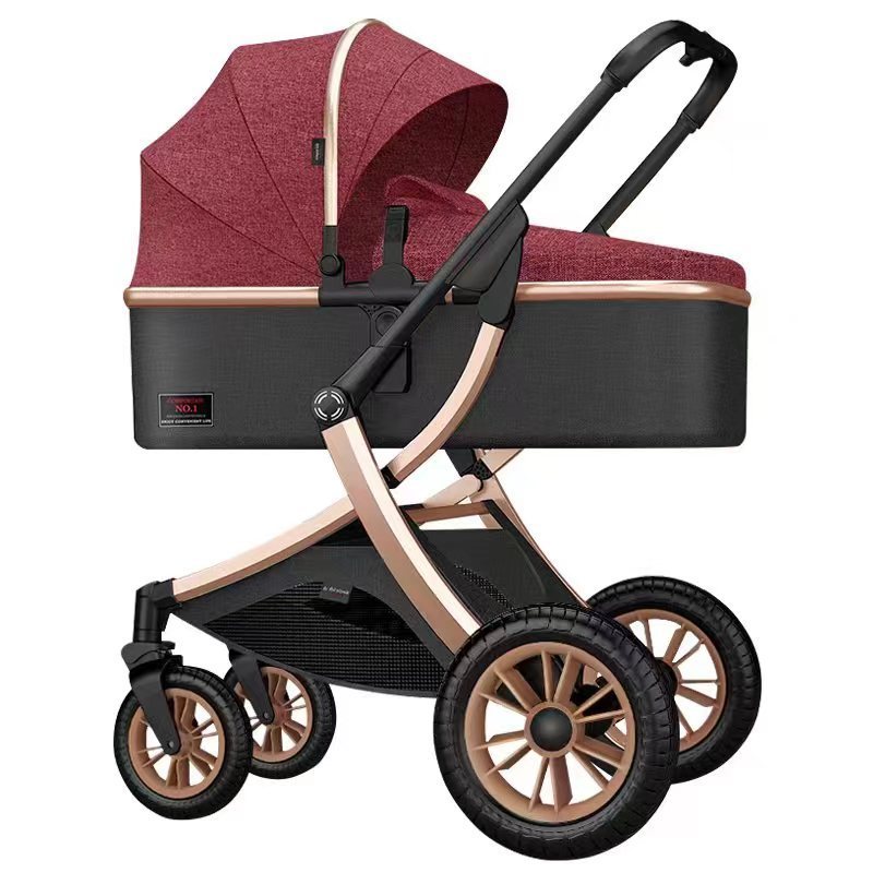 Shock-absorbing two-way newborn baby stroller baby Car Luxury travel system baby stroller