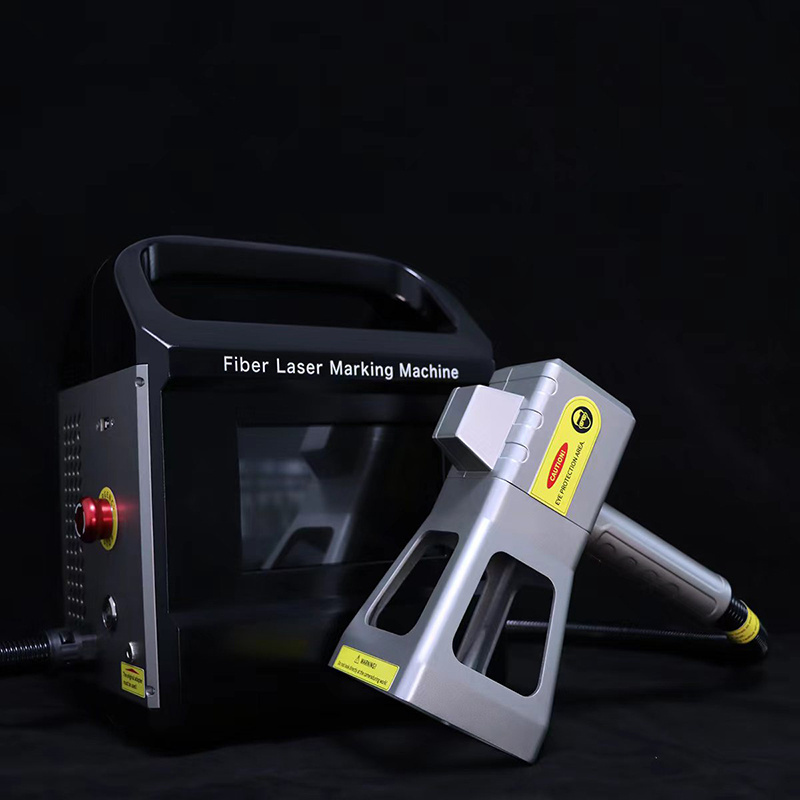 Manufacturer direct Mini hand held laser date and bar code printer Easy to carry portable marking machine  20w/25w/50w