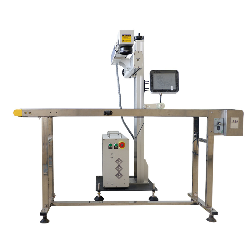 New online flying Product line online flying laser marking machine for pet bottle laser printer