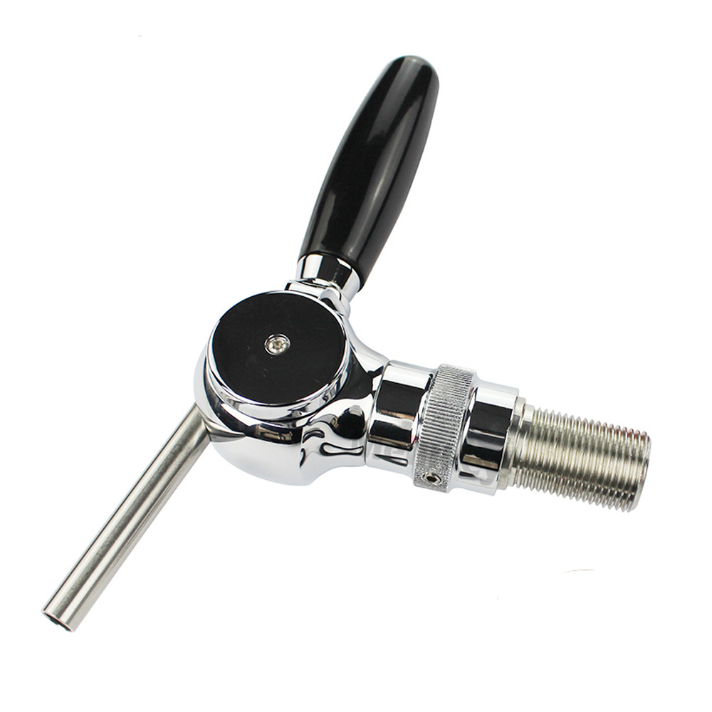 Draft Beer Tap Adjustable Beer Faucet with Long Handle Chrome Plating Shank with Ball Lock Kits Bar Accessories