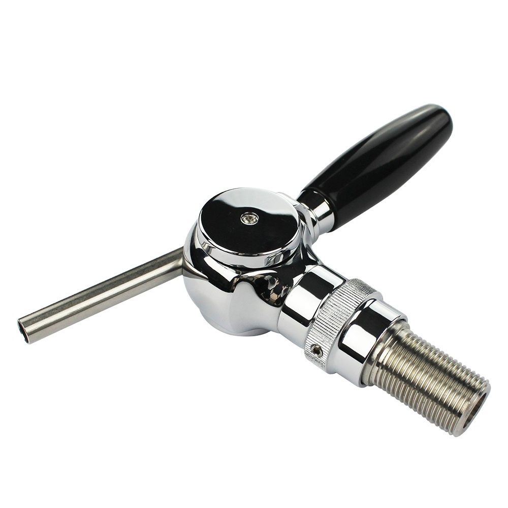 Draft Beer Tap Adjustable Beer Faucet with Long Handle Chrome Plating Shank with Ball Lock Kits Bar Accessories