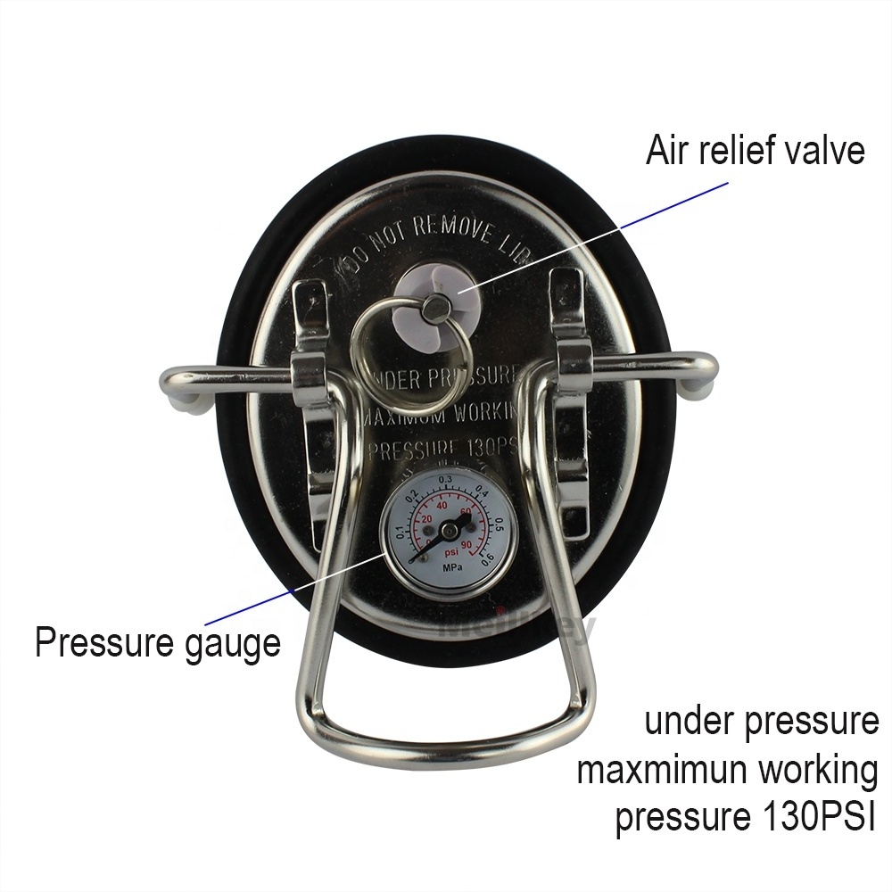 304 stainless steel Meilanke  Keg Lid used to replacement with pressure gauge