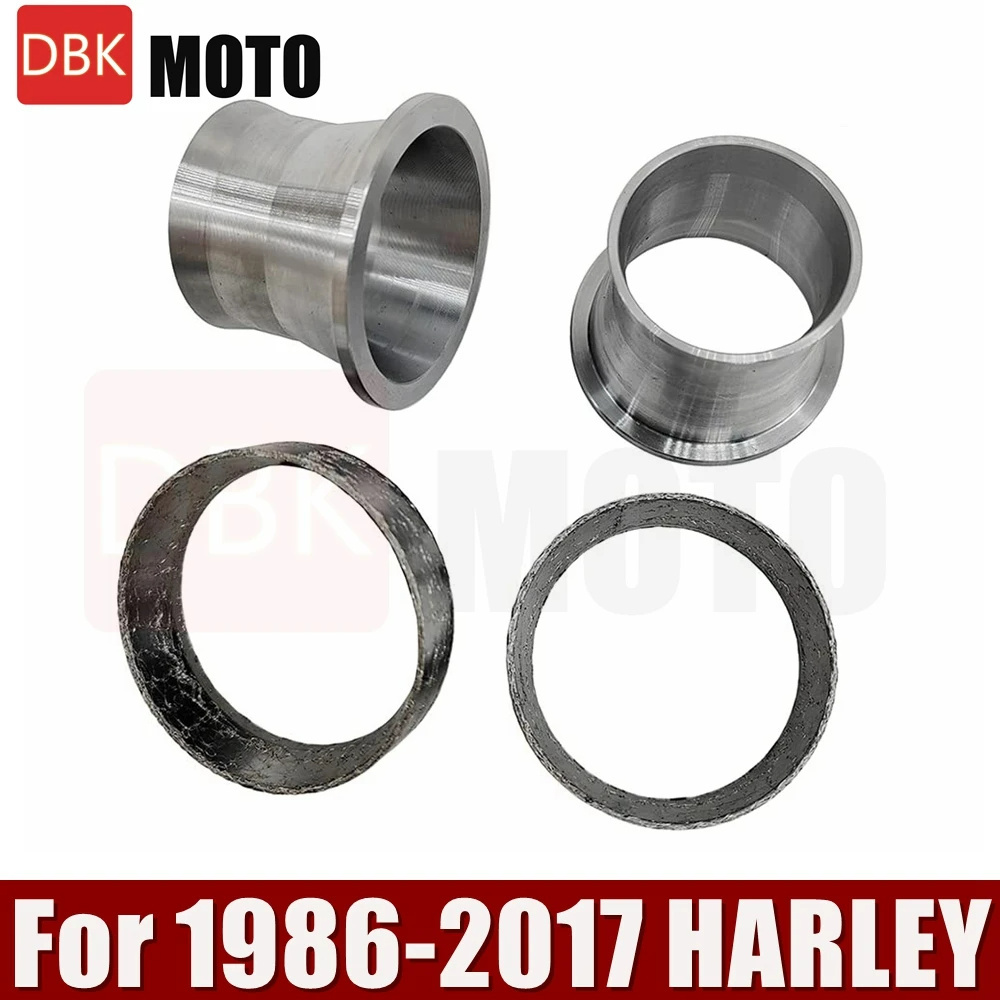 For Harley Sportster XL 883 1200 Dyna Motorcycle Parts Exhaust Flanger Port Pipes Torque Cone Gasket Seal Kit