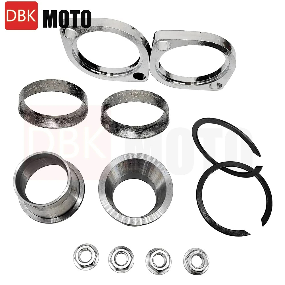 For Harley Sportster XL 883 1200 Dyna Motorcycle Parts Exhaust Flanger Port Pipes Torque Cone Gasket Seal Kit