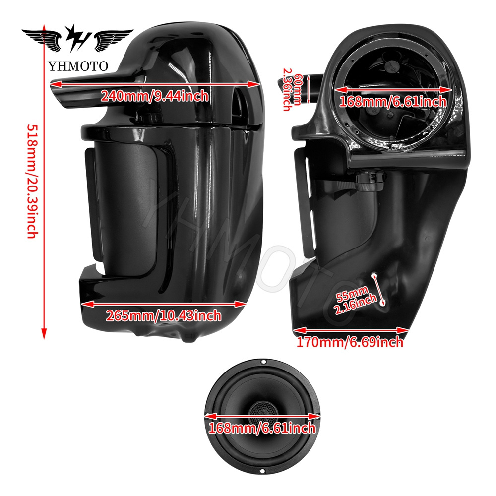 For Harley Trike Touring FLHTCU FLHTK FLHTCUTG Motorcycle Accessories Lower Leg Vented Side Cover Fairing Speaker Boxes Pod Kit