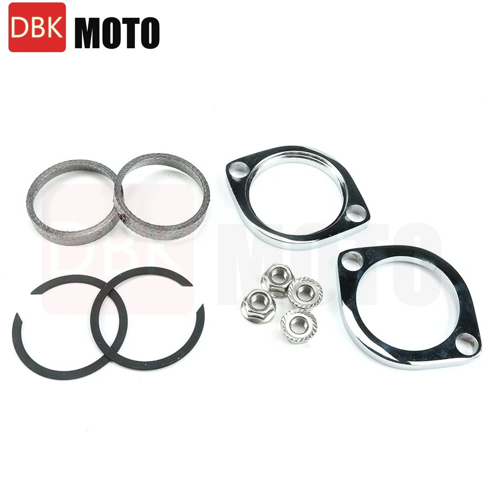 For Harley Sportster XL 883 1200 Dyna Motorcycle Parts Exhaust Flanger Port Pipes Torque Cone Gasket Seal Kit