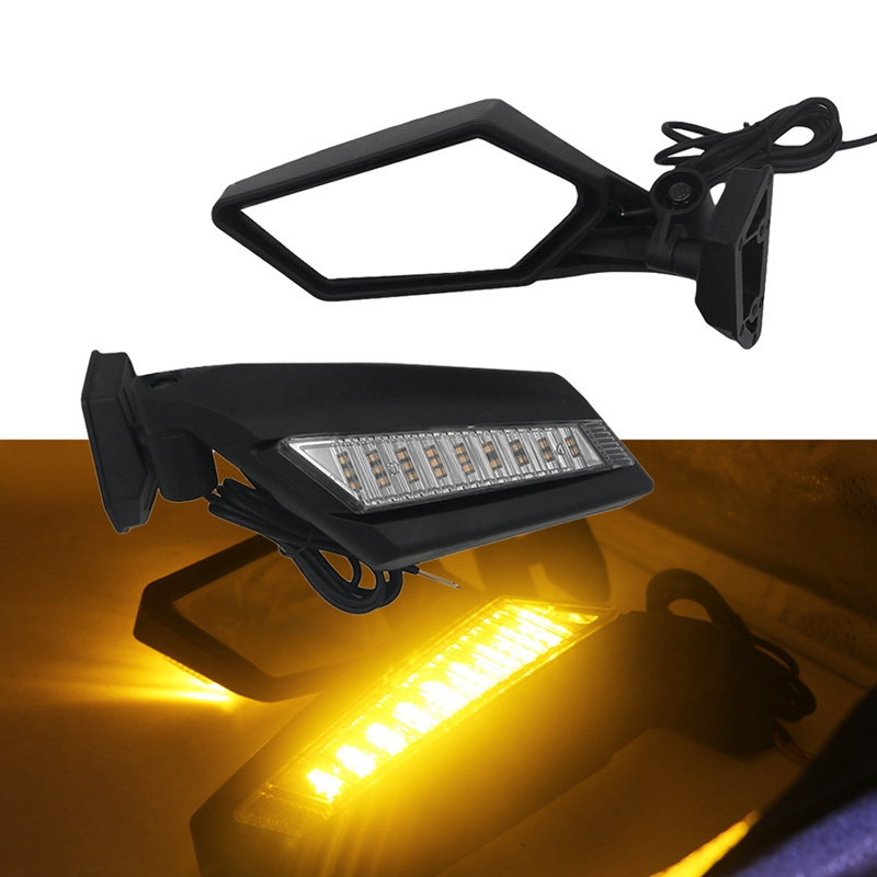 For Can-Am Can Am Maverick X3 MAX X MR DS Turbo R ATV UTV Accessories Rear View Spiegel Side Mirror With LED Signal Light