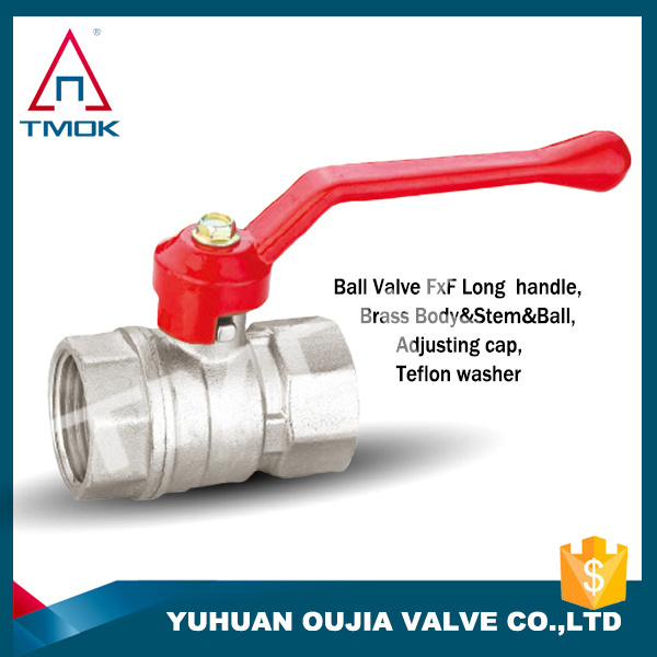 brass faucet and ball valve 1/2 inch brass iron handle iron ball with polishing and ppr nicekl-plated