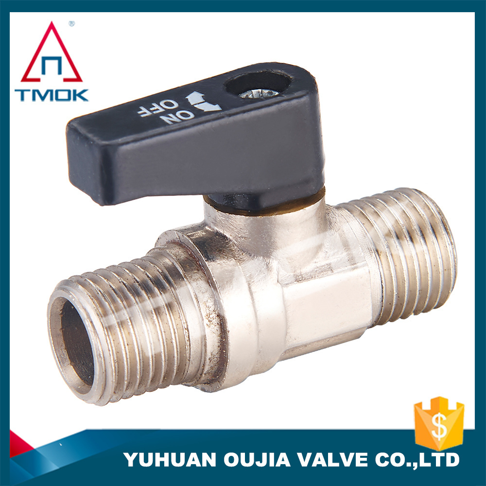 600wog control valve motorize manual power brass insert ball ISO male female BSP thread nickel plated 1/4