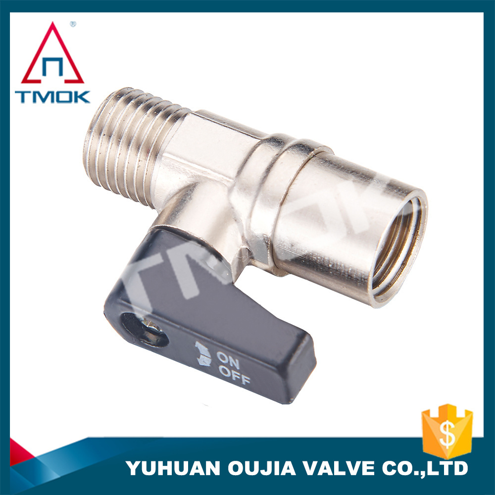 600wog control valve motorize manual power brass insert ball ISO male female BSP thread nickel plated 1/4