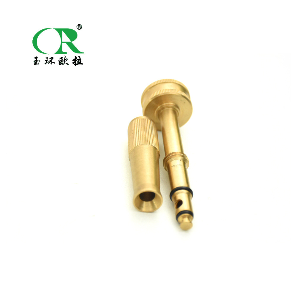 China Manufacture Direct Sale Garden Water Hose Spray Nozzle Gun Brass Adjustable Portable Garden Water Spray Nozzle