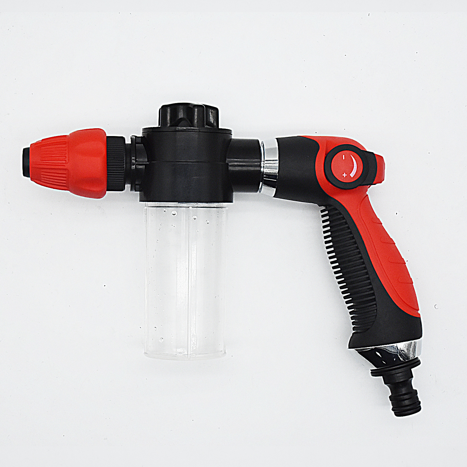 4 in 1 Adjustable Metal Low Pressure Garden Hose Nozzle Sprayer Snow Foam Cannon Lance Car Wash Spray Water Gun