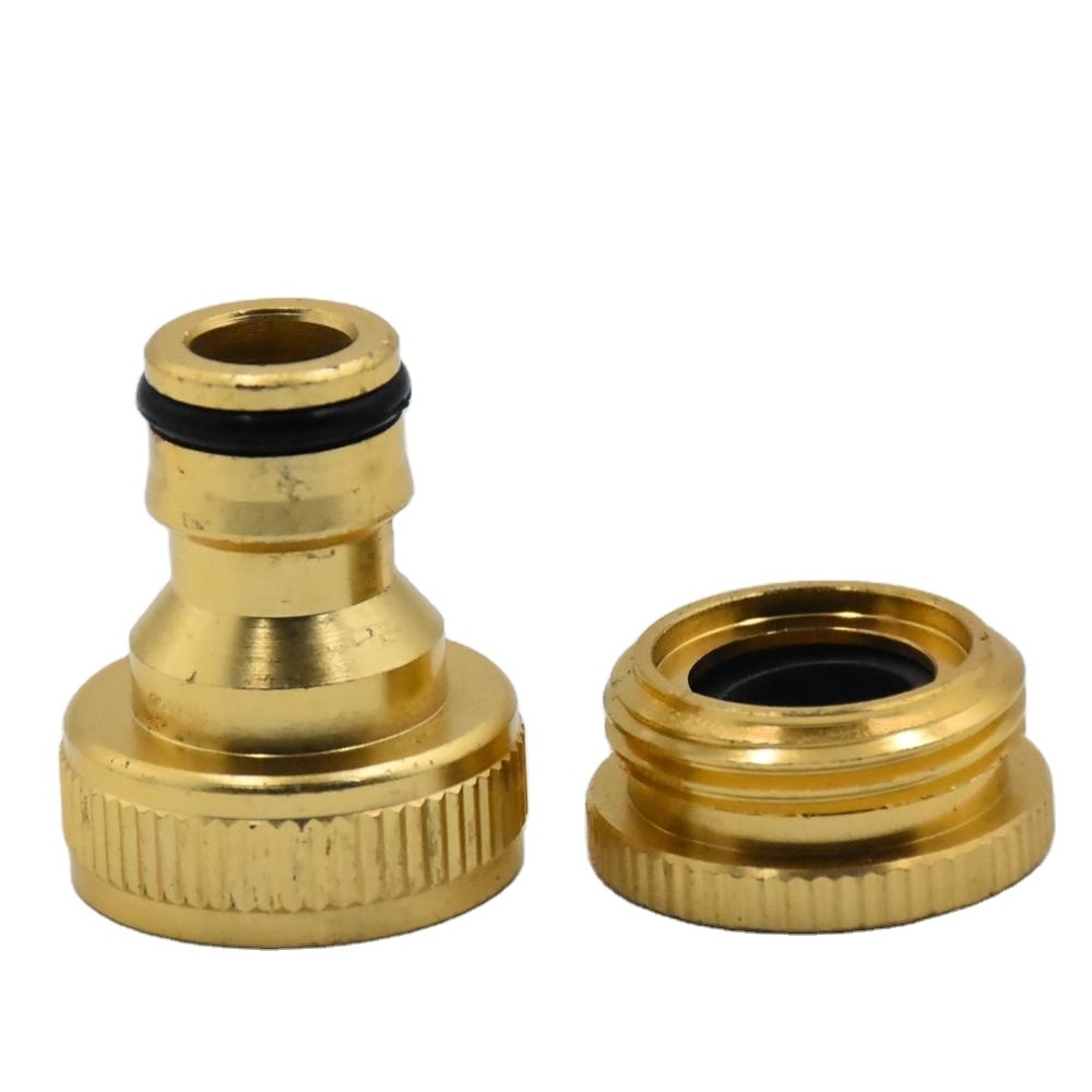 water hose tap adapter '1/2' '3/4'  Brass and Zinc garden hose Universal Faucet Connector Factory supply of goods