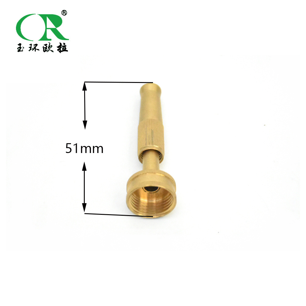 China Manufacture Direct Sale Garden Water Hose Spray Nozzle Gun Brass Adjustable Portable Garden Water Spray Nozzle