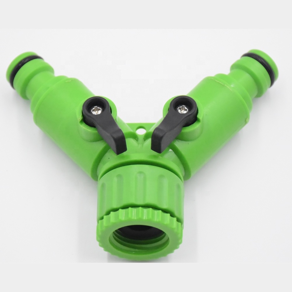 Factory Direct Plastic Garden Hose  Adapter Faucet 3 Way Y Valve Hose Connectors for garden Factory supply of goods