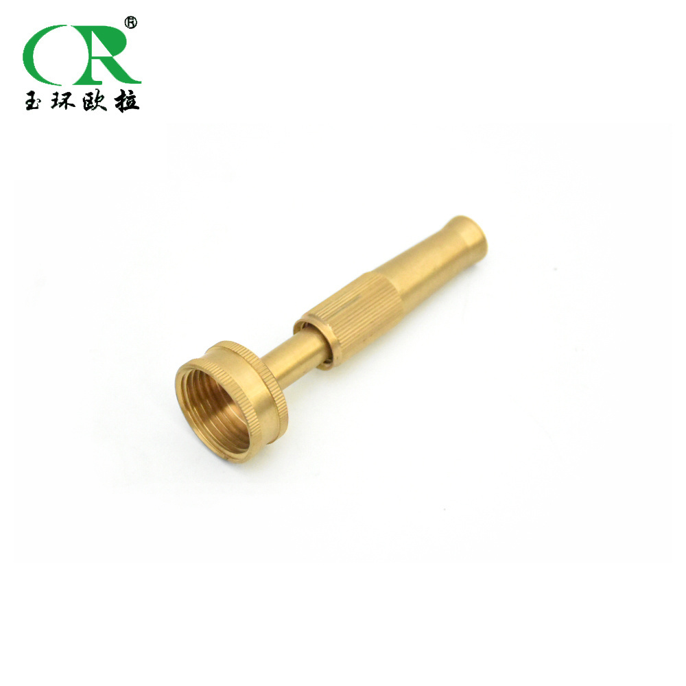 China Manufacture Direct Sale Garden Water Hose Spray Nozzle Gun Brass Adjustable Portable Garden Water Spray Nozzle