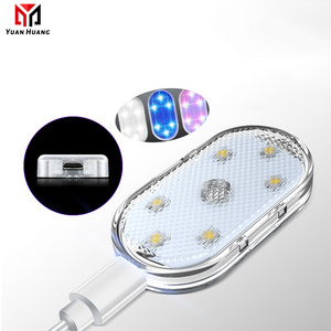 Car Interior Lights Indoor Car Lighting Ceiling Night Touch Hand Reading Car Roof Magnets Reading Lamp