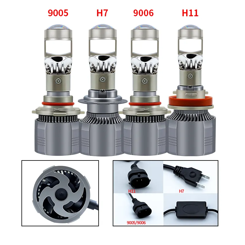 high power led headlight bulbs A80S 9005 H11 H7 h4 led headlight projector for corolla ford focus subaru polo headlight 35W