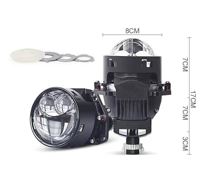 3 Inch  Bi LED Lens Module 70W Double Projector for Hella 3R Headlight H1 H4 H7 9005 9006 LED Light Auto Kit