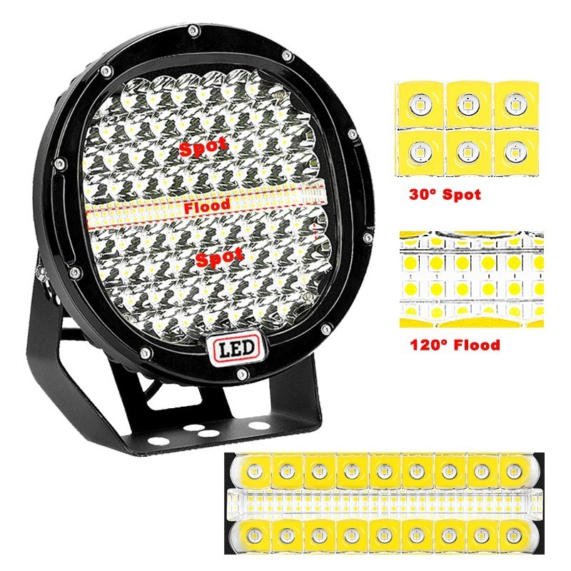 7/9 Inch 300W 105W 378W LED Work Light Bar 4x4 4WD ATV UTV SUV Round Spotlight Vehicle Car Work Lamp for 4WD 4x4 Truck