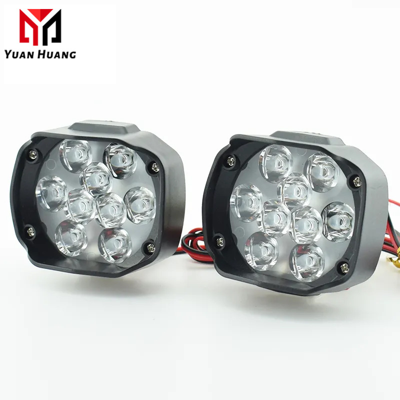 Motorcycle LED Headlight Car Headlamp Scooter Moto Fog Spotlight 12V LED White Motorbike Working Spot Light Head Lamp DRL