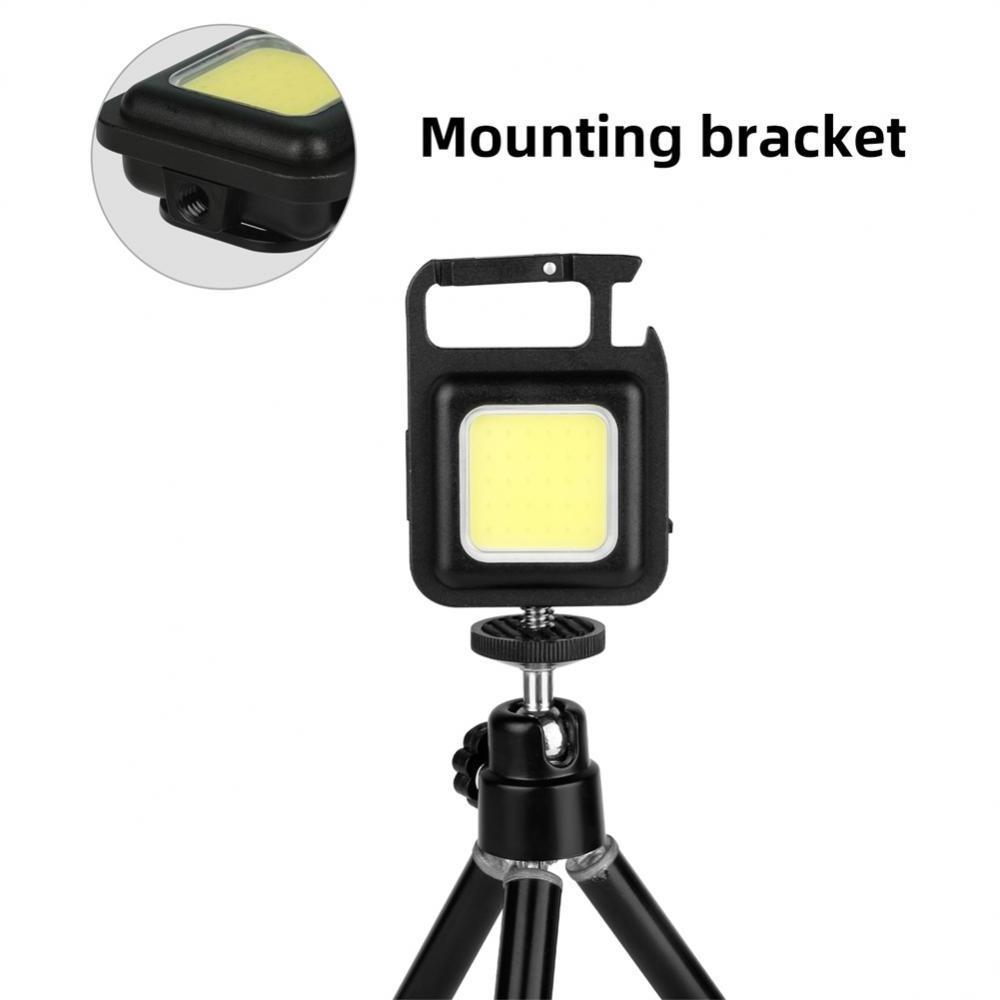 Multifunctional Outdoor LED Flashlight Work Light Rechargeable COB Light Portable Keychain Torch Outdoor Mini Camping Light