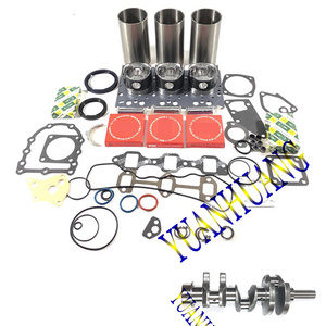 S3L2 engine rebuild kit wtih crankshaft FOR Mitsubishi S3L2 diesel engine cylinder liners piston rings bearings washer