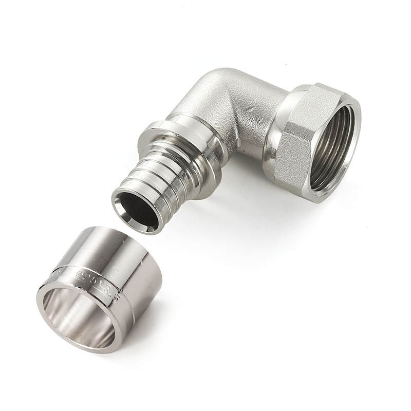 Peifeng Valve Aluminium-plastic Pipe Fittings Brass Sliding Sleeve Fittings Female Swivel Elbow 25mm Slip-on Fittings