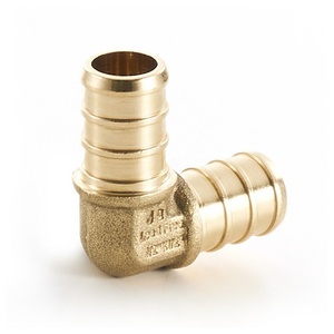 Pex Fittings 1/2 Inch 90 Degree Elbow Crimp Fitting 1/2" PEX F1807 to 1/2" PEX F1807 Adapter Lead Free Brass