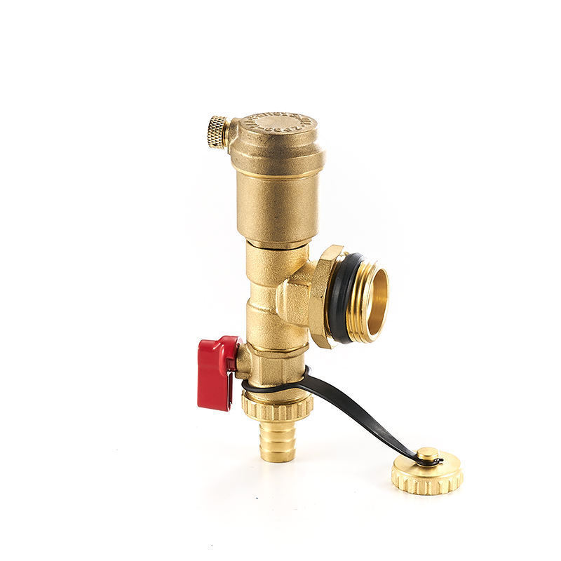 Water Distributor Accessories Brass Drain Valve Automatic Air Vent Valve Brass Valve For Floor Heating System